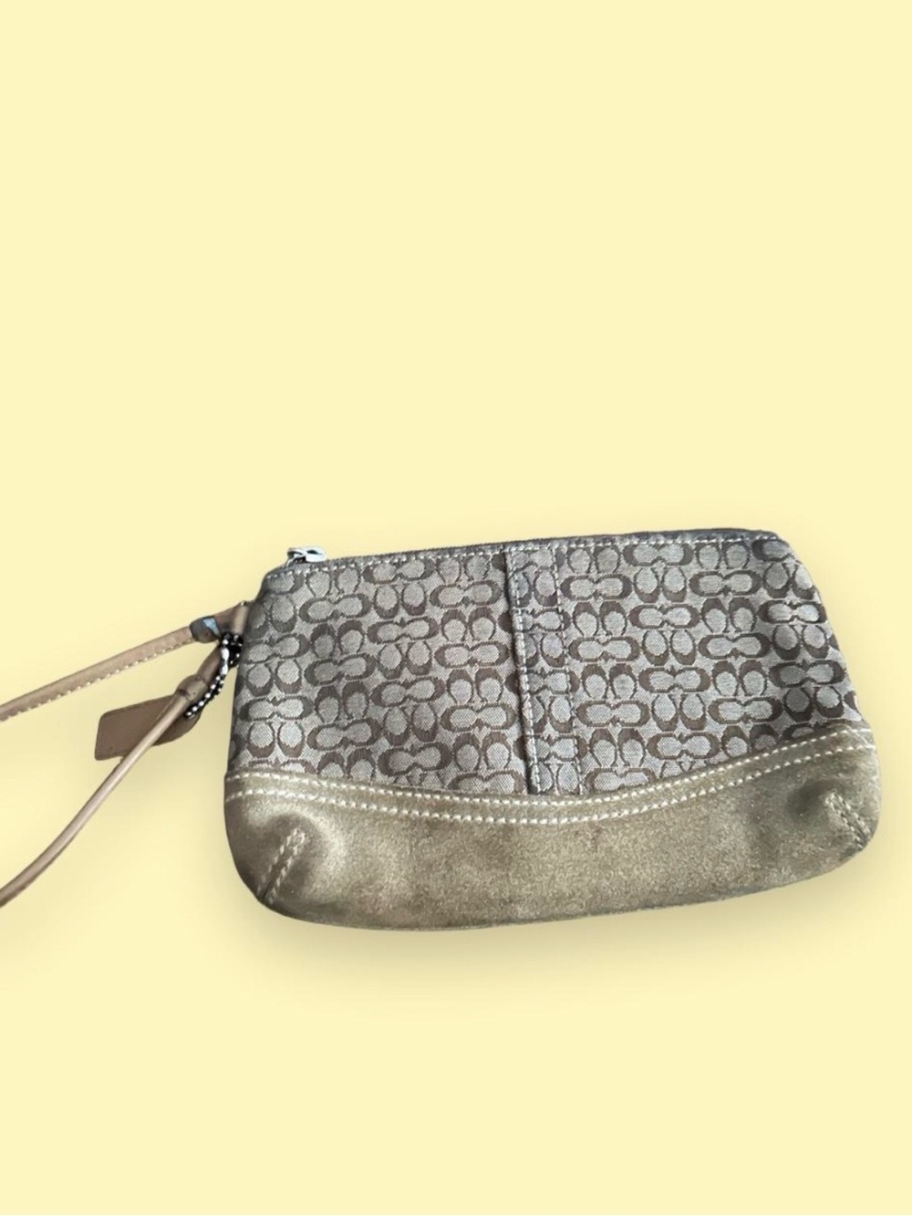 Coach Signature jacquard Wristlet